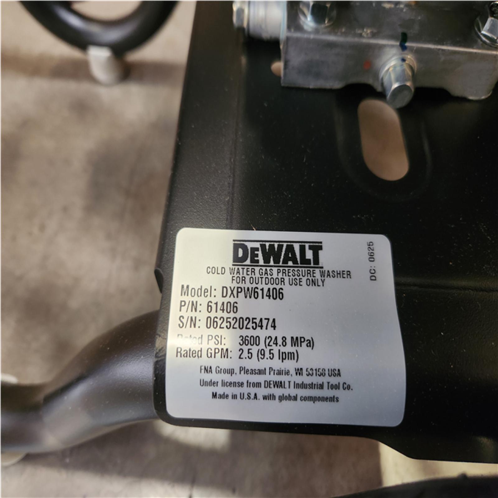 Phoenix NEW DEWALT 3600 PSI 2.5 GPM Gas Pressure Washer with Honda GX200 Engine  Heavy-Duty Commercial Cold Water Power Cleaner (NO ACCESSORIES)