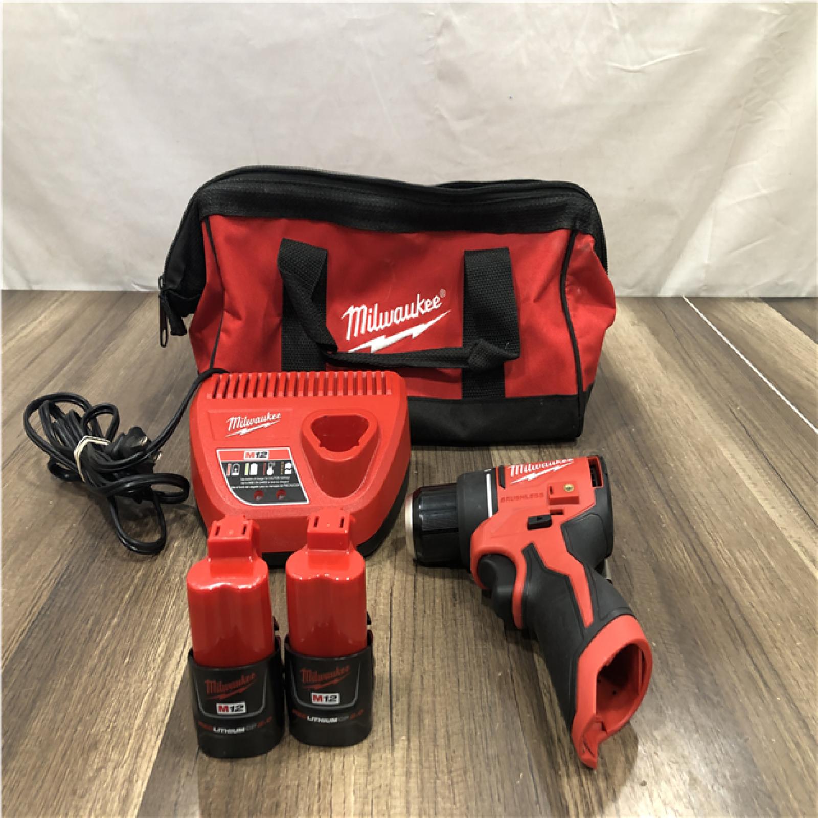 AS-IS Milwaukee 12-Volt Lithium-Ion Brushless Cordless Subcompact Brushless Drill Driver Kit