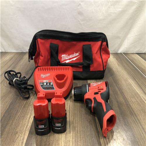 AS-IS Milwaukee 12-Volt Lithium-Ion Brushless Cordless Subcompact Brushless Drill Driver Kit