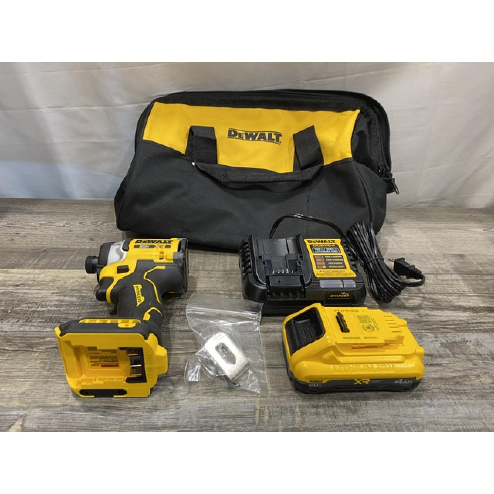 AS-IS DEWALT 20V MAX XR Lithium-Ion Brushless Cordless 3-Speed High Torque 1/4 in. Impact Driver Kit
