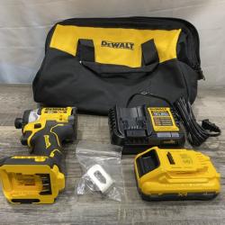 AS-IS DEWALT 20V MAX XR Lithium-Ion Brushless Cordless 3-Speed High Torque 1/4 in. Impact Driver Kit