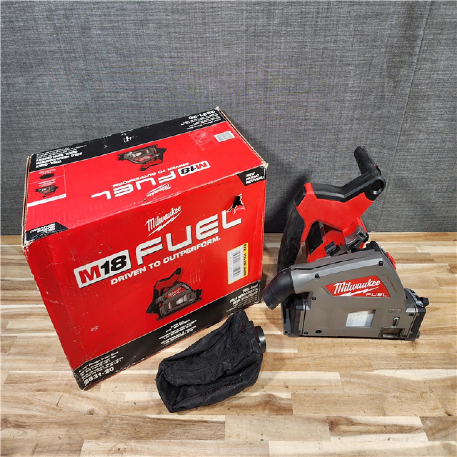 HOUSTON LOCATION - AS-IS Milwaukee  FUEL 18V Lithium-Ion Cordless Brushless 6-1/2 in. Plunge Cut Track Saw (Tool-Only)