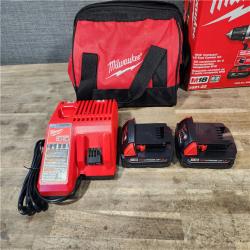 HOUSTON LOCATION - AS-IS Milwaukee 18V Cordless Brushed 2-Tool Drill/Driver and Impact Driver Kit