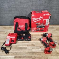 HOUSTON LOCATION - AS-IS Milwaukee 18-Volt Lithium-Ion Brushless Cordless Compact Hammer Drill/Impact Combo Kit