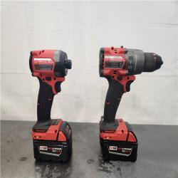 AS-IS- Milwaukee FUEL 18V Lithium-Ion Brushless Cordless Hammer Drill and Impact Driver Combo Kit (2-Tool) with 2 Batteries