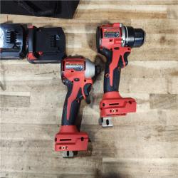HOUSTON LOCATION - AS - IS Milwaukee 18V Lithium-Ion Brushless Cordless Compact Drill/Impact Combo Kit