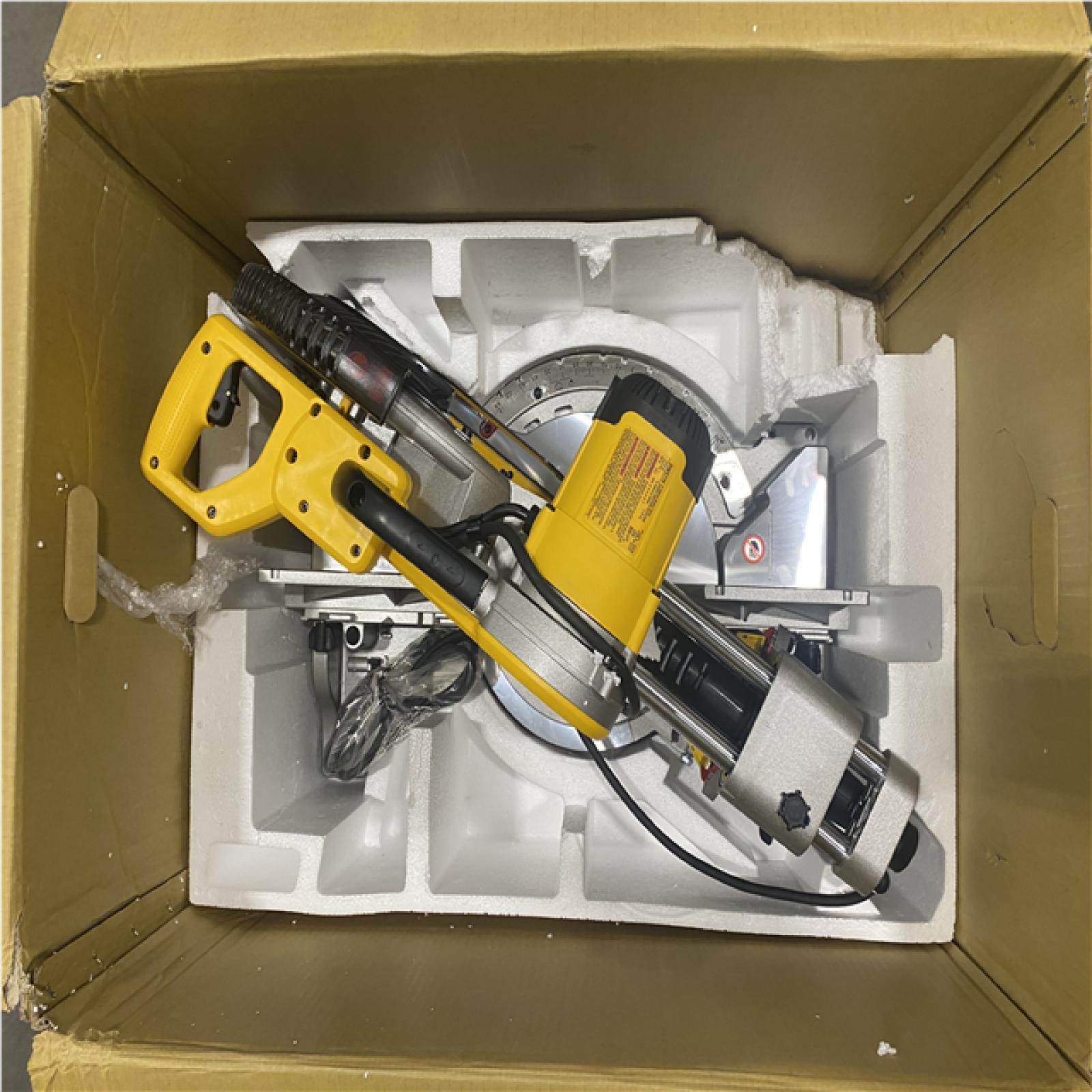 As-Is- DeWalt 15 Amps 12 in. Corded Dual-Bevel Sliding Compound Miter Saw