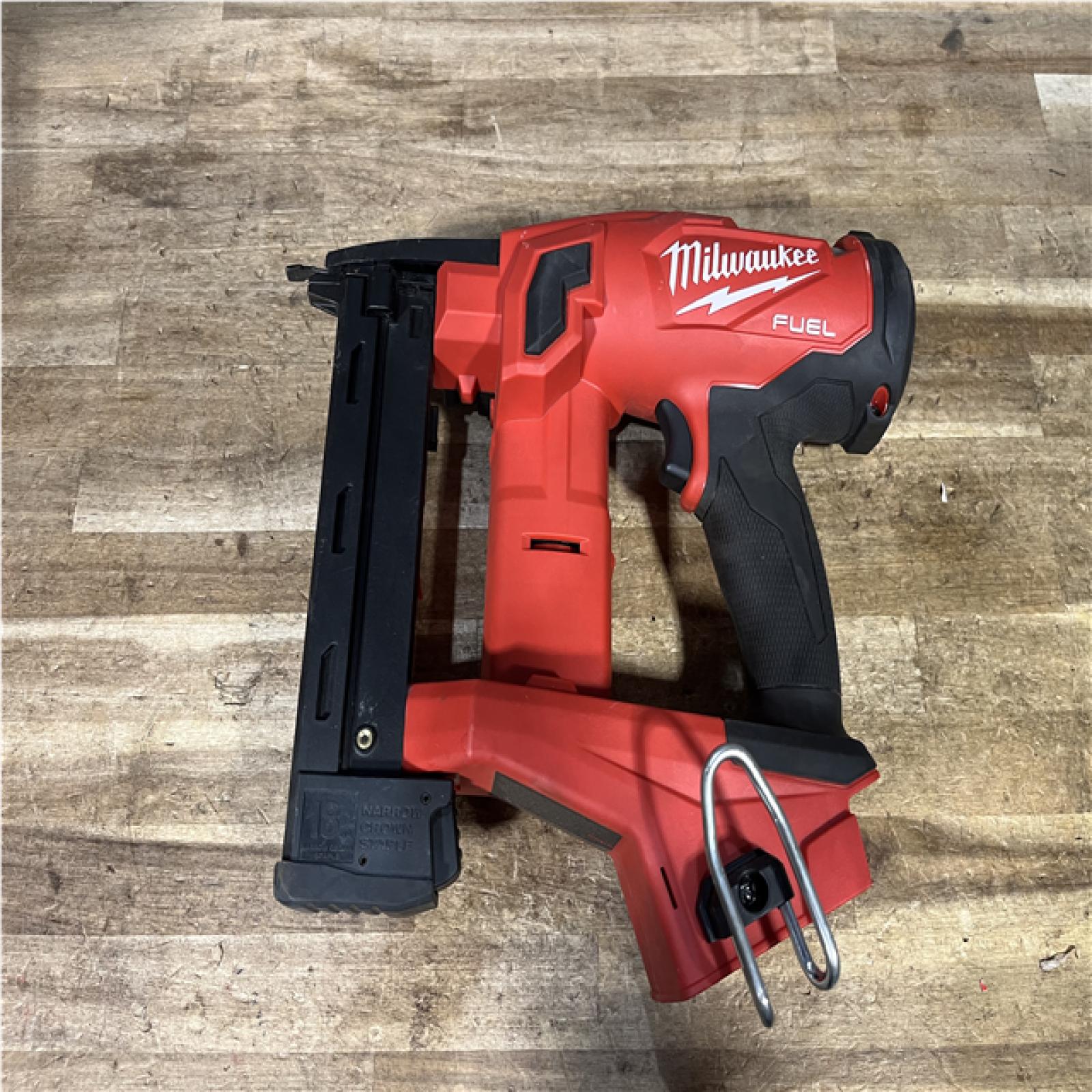 Houston Location AS-IS Milwaukee FUEL 18-Volt Lithium-Ion Brushless Cordless 18-Gauge 1/4 in. Narrow Crown Stapler (Tool-Only)