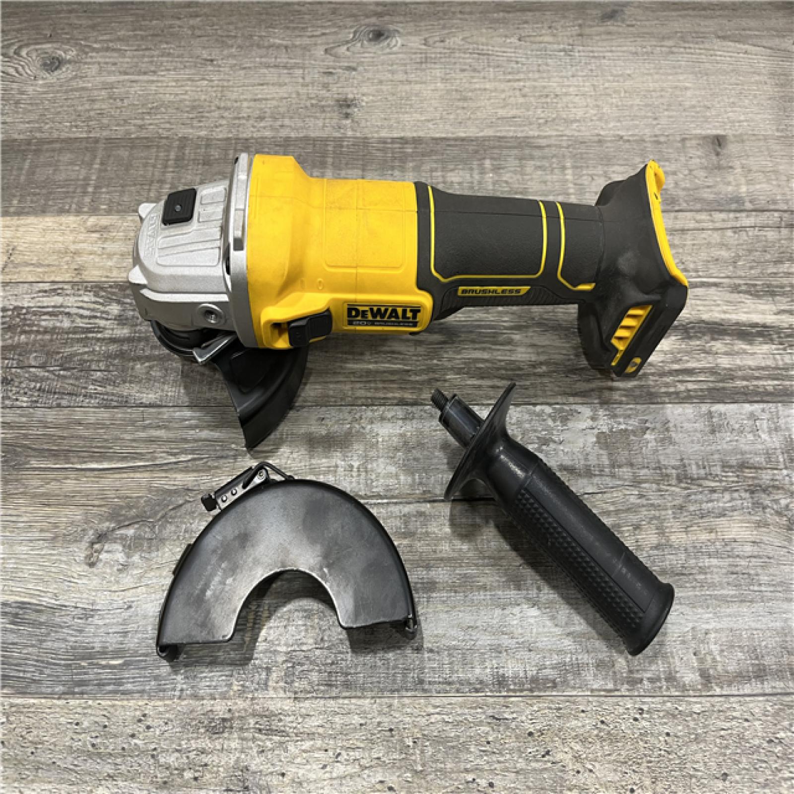 AS-IS DEWALT 20-Volt MAX Cordless Brushless 4-1/2 in. Angle Grinder with Slide Switch (Tool Only)
