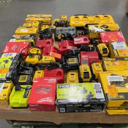 DALLAS LOCATION - AS-IS BATTERY AND CHARGERS PALLET