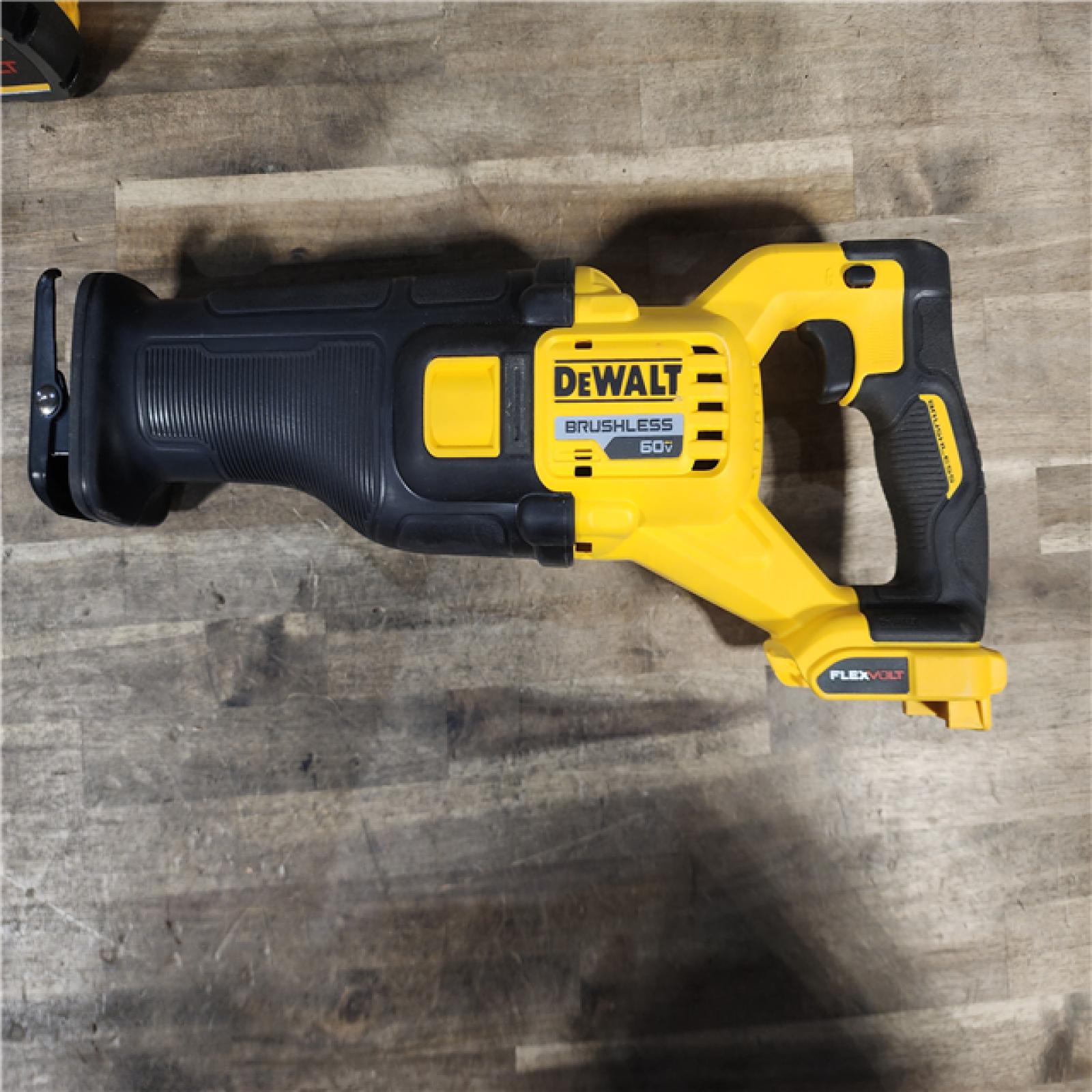 HOUSTON LOCATION - AS-IS DEWALT FLEXVOLT 60V MAX Cordless Brushless Reciprocating Saw with (1) FLEXVOLT 9.0Ah Battery