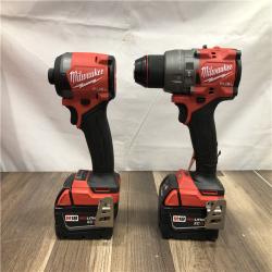 AS-IS Milwaukee FUEL 18V Lithium-Ion Brushless Cordless Hammer Drill and Impact Driver Combo Kit