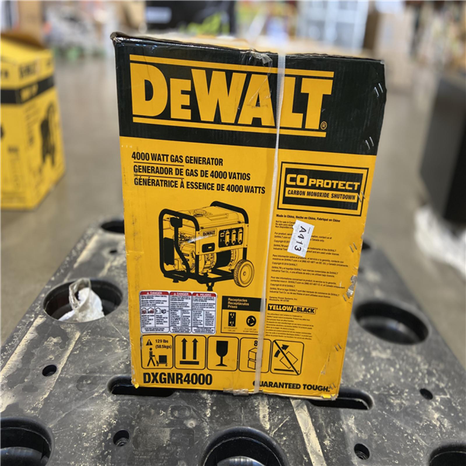 DALLAS LOCATION - DEWALT 4500 / 4000- Watt Gas Powered Portable Generator with Idle Control, Covered Outlets and CO Protect