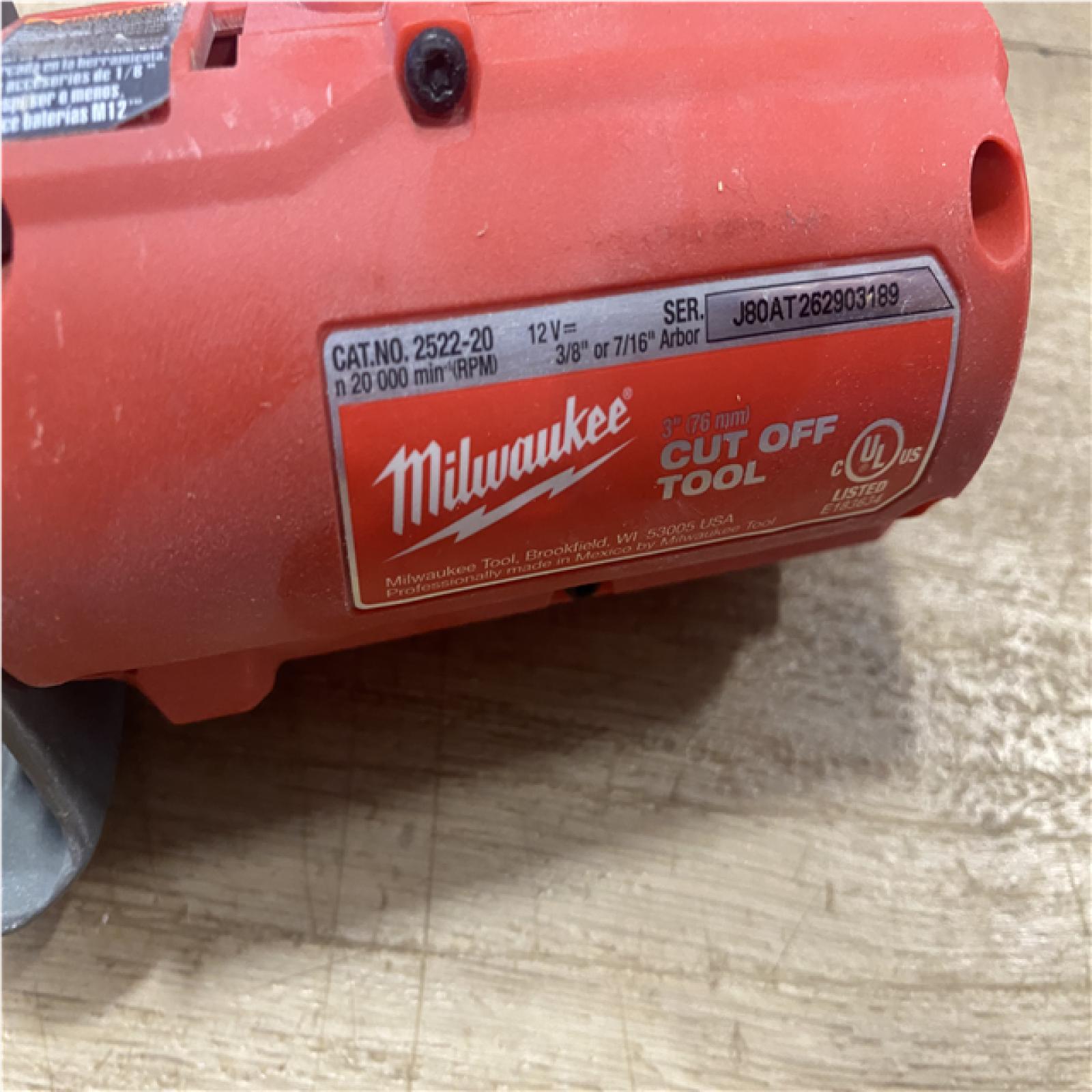 AS-IS Milwaukee FUEL 12V Lithium-Ion Brushless Cordless 3 in. Cut Off Saw (Tool-Only)