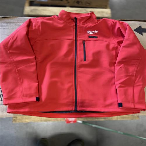 AS-IS - Milwaukee Men's Large M12 12V Lithium-Ion Cordless TOUGHSHELL Red Heated Jacket Kit
