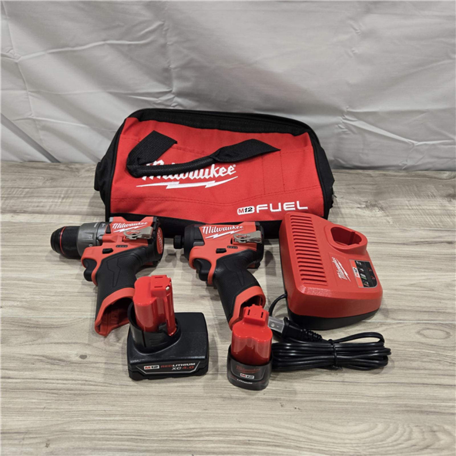 LIKE NEW! - Milwaukee 3497-22 12V Brushless Hammer Drill and Impact Driver Combo Kit