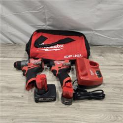 LIKE NEW! - Milwaukee 3497-22 12V Brushless Hammer Drill and Impact Driver Combo Kit