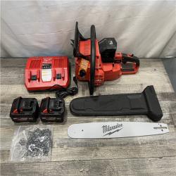 AS-IS Milwaukee FUEL 18V Brushless Cordless 20 in. Dual Battery Chainsaw Kit