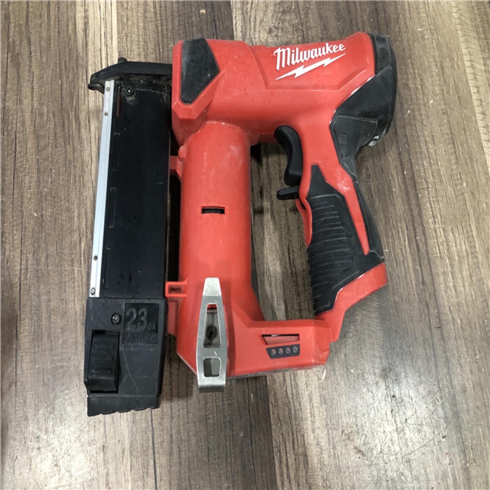 AS-IS Milwaukee 12-Volt 23-Gauge Lithium-Ion Cordless Pin Nailer (Tool-Only)