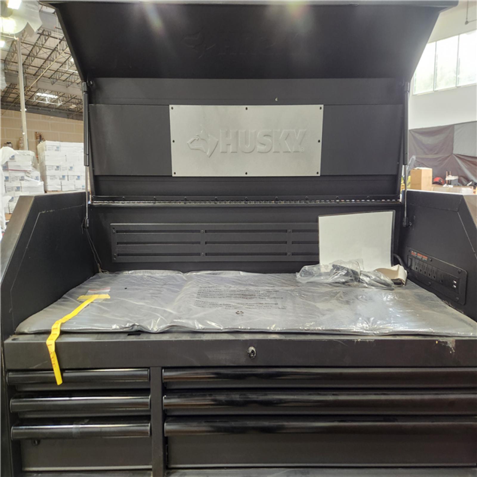 Phoenix Husky Tool Storage 52 in. W x 20 in. D Heavy Duty Rolling Tool Chest Combo in Matte Black