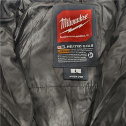 AS-IS- Milwaukee M12 12-Volt Lithium-Ion Cordless Axis Black Heated Hooded Jacket Kit with (1) 3.0 Ah Battery and Charger