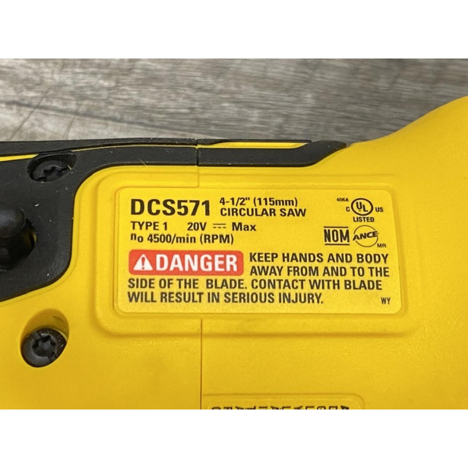 AS-IS DEWALT ATOMIC 20V MAX Cordless Brushless 4-1/2 in. Circular Saw (Tool Only)