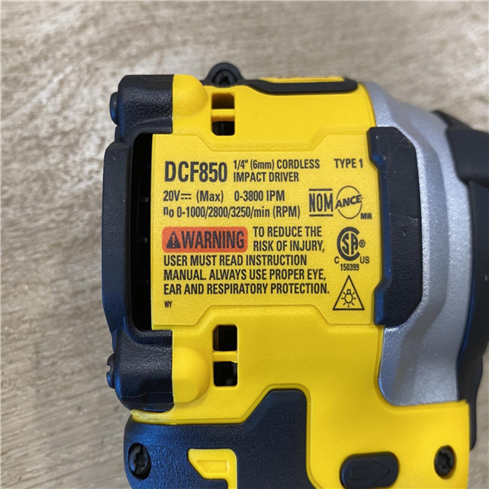 AS-IS DEWALT ATOMIC 20V MAX Cordless Brushless Compact 1/4 in. Impact Driver (Tool Only)