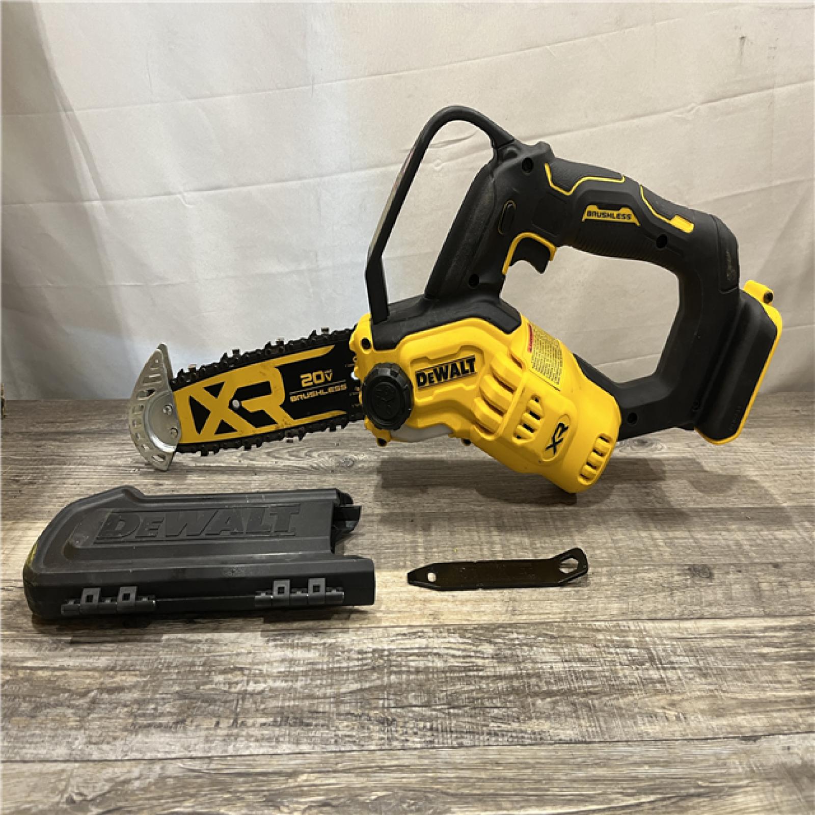 AS-IS DEWALT 20V MAX 8 in. Brushless Cordless Battery Powered Pruning Chainsaw (Tool Only)