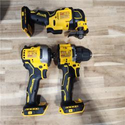 HOUSTON LOCATION - AS-IS DEWALT ATOMIC 20-Volt Lithium-Ion Cordless Brushless (3-Tool) Combo Kit