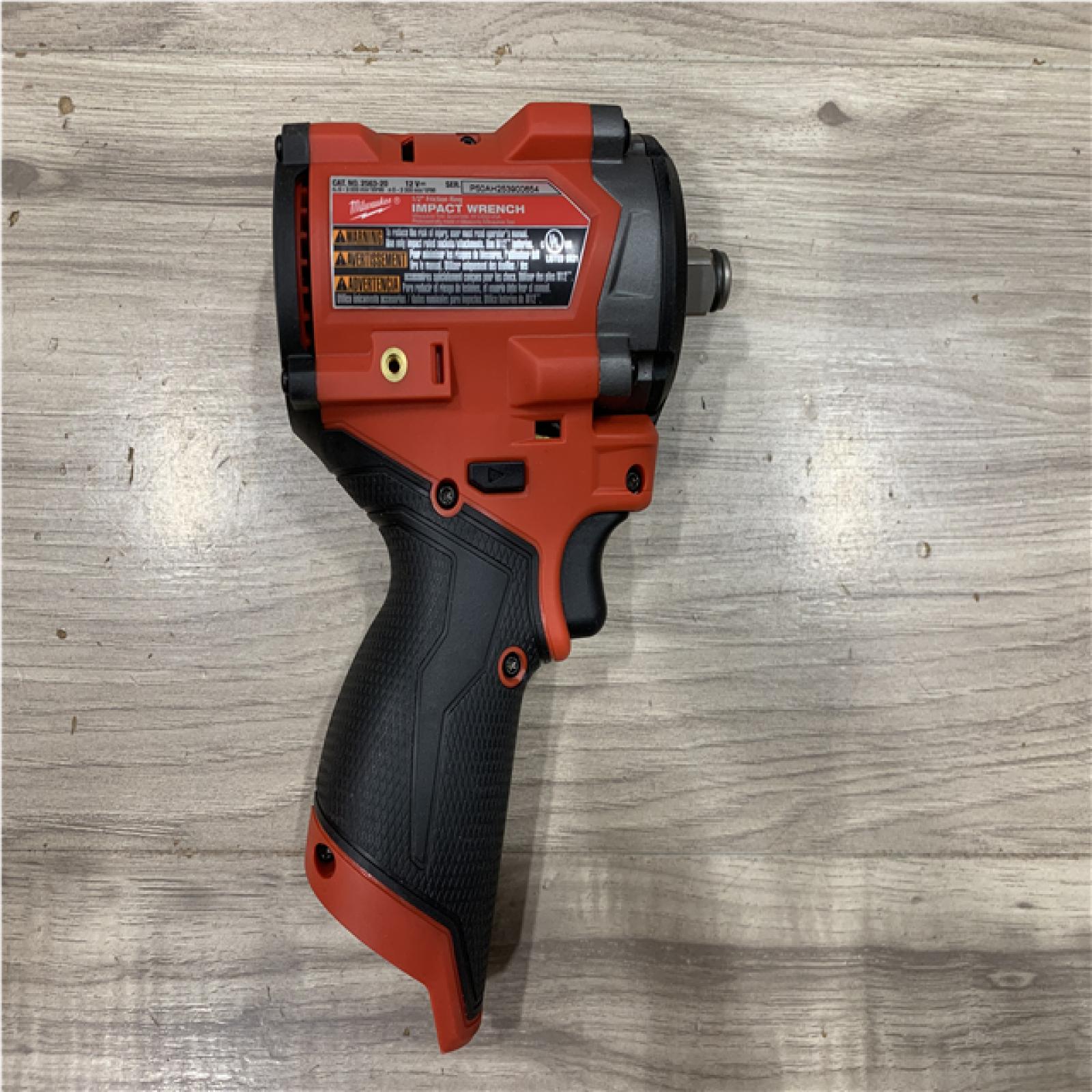 AS-IS Milwaukee FUEL 12V Lithium-Ion Brushless Cordless Stubby 1/2 in. Impact Wrench (Tool-Only)
