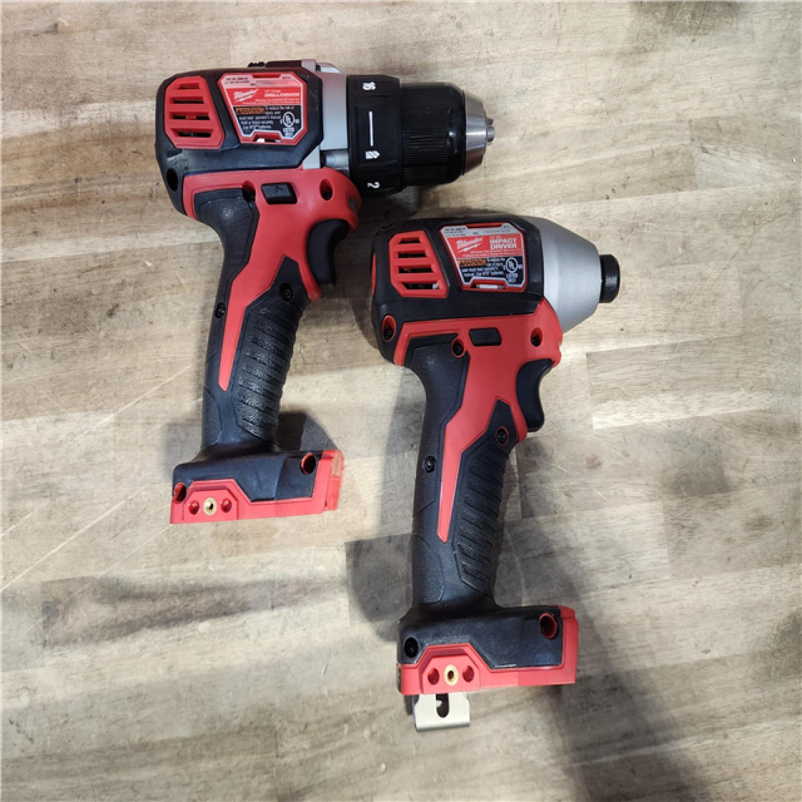 HOUSTON LOCATION - AS-IS Milwaukee 18V Cordless Brushed 2-Tool Drill/Driver and Impact Driver Kit