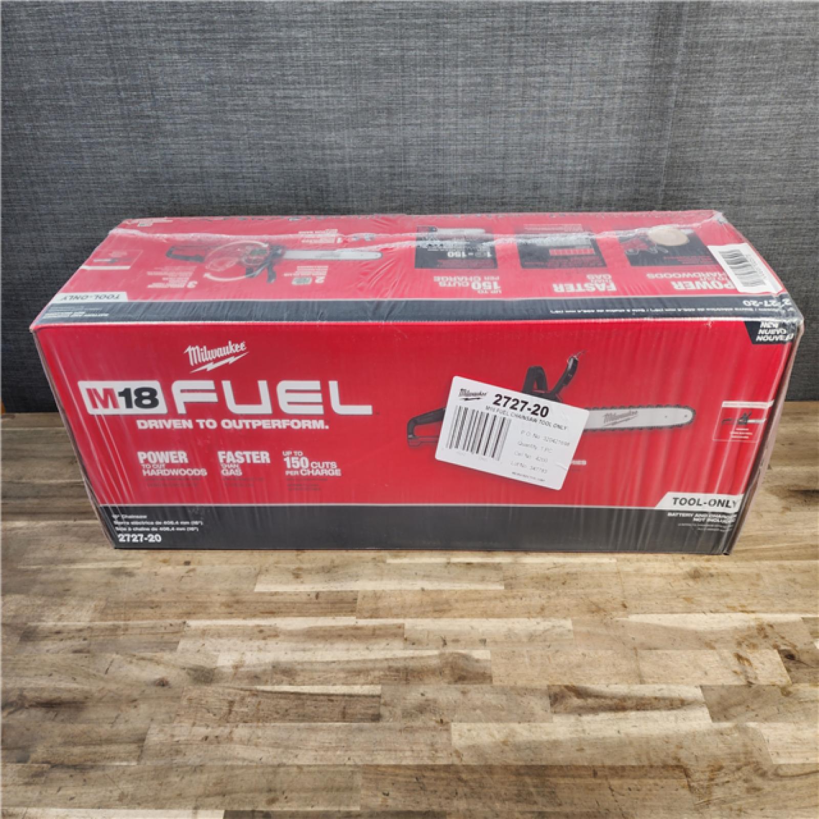 HOUSTON LOCATION - AS-IS (NEW) Milwaukee M18 FUEL 16  18V Li-Ion Brushless Cordless Chainsaw Tool-Only 2727-20 (TOOL ONLY)