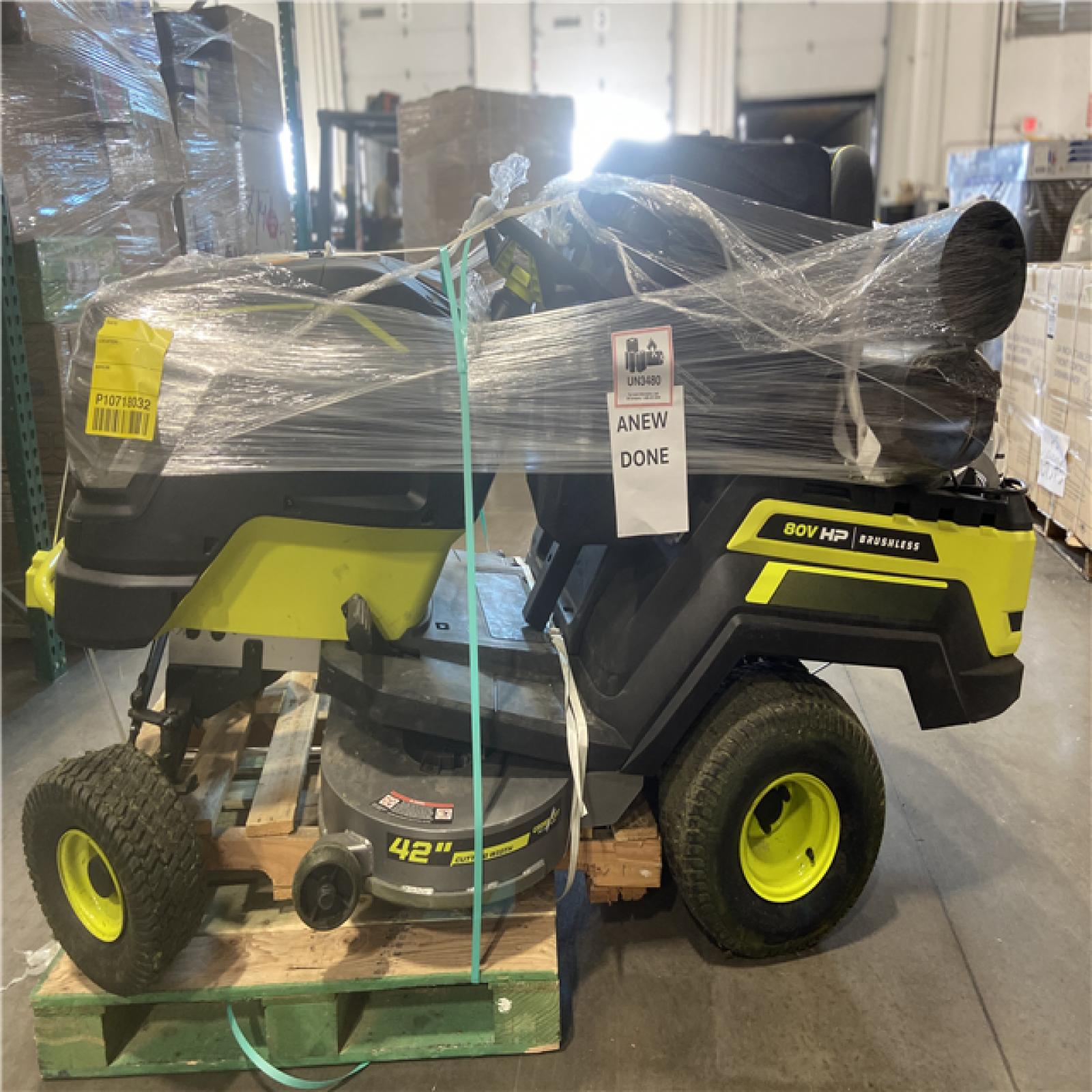 DALLAS LOCATION - RYOBI 80V HP 42? Riding Lawn Tractor