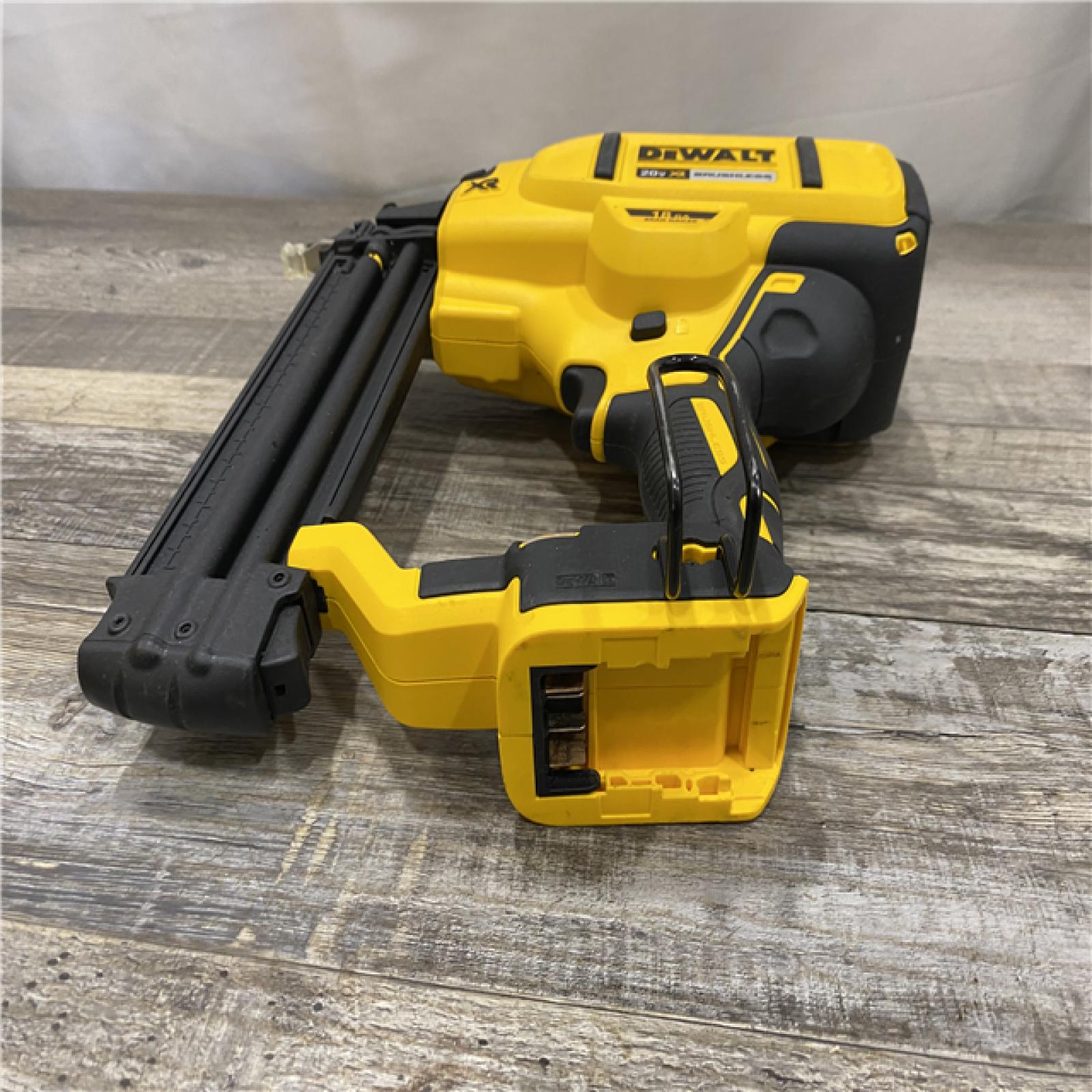 AS-IS DEWALT 20V MAX XR Lithium-Ion Electric Cordless 18-Gauge Brad Nailer (Tool Only)