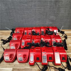 HOUSTON LOCATION - AS-IS MILWAUKEE BATTERY CHARGER PACK QTY - 16