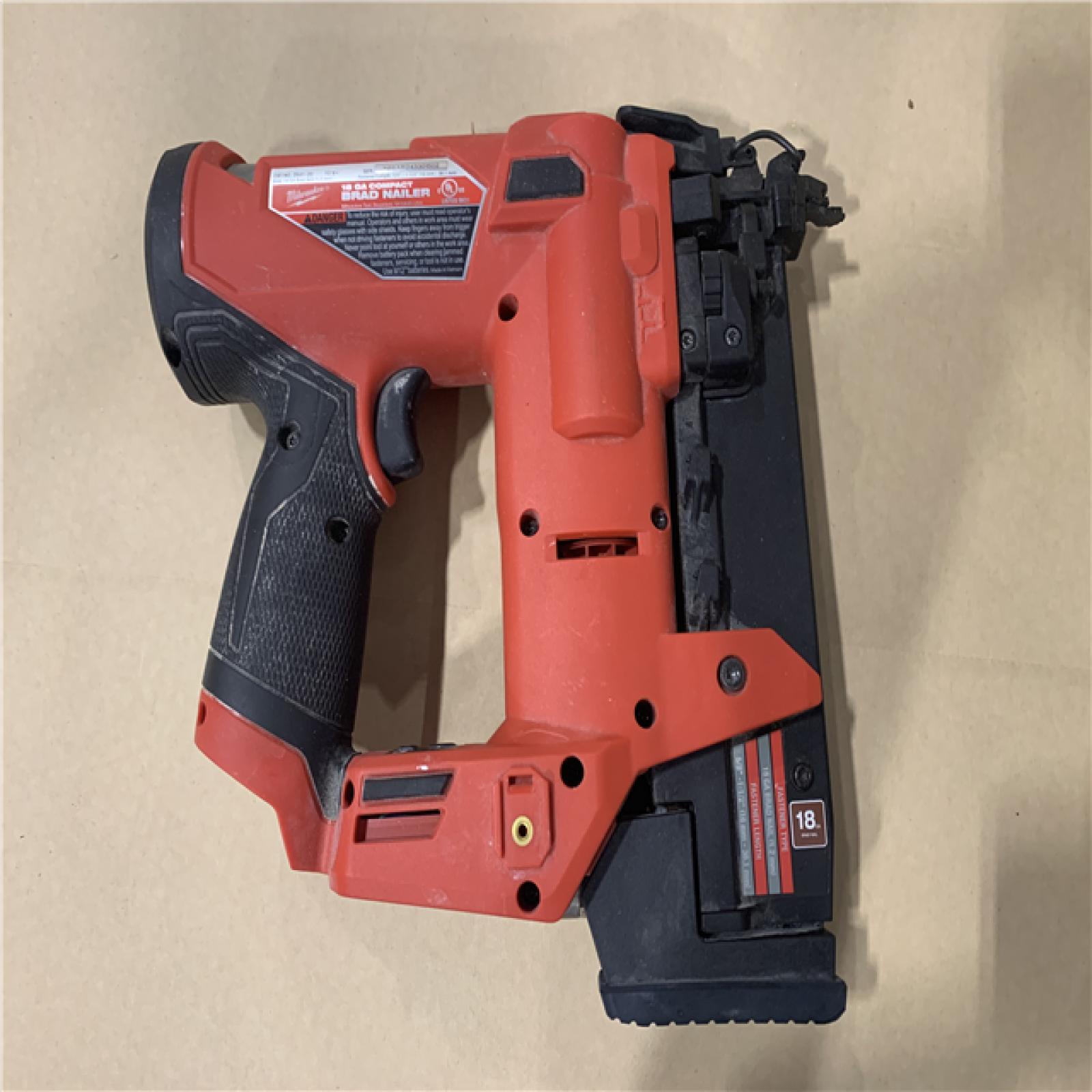 AS-IS - Milwaukee M12 FUEL 18 Gauge Compact Brad Nailer (Tool-Only)
