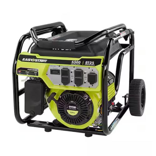 DALLAS LOCATION - RYOBI 6,500-Watt Gasoline Powered Portable Generator with CO Shutdown Sensor