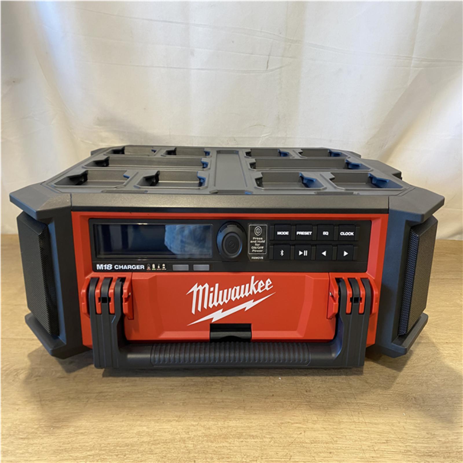 AS-IS Milwaukee Lithium-Ion Cordless PACKOUT Radio/Speaker with Built-In Charger