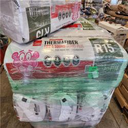 Phoenix AS-IS Owens Corning 15 in. x 47 in. R15 Thermafiber Fire and Sound Guard Plus Mineral Wool Insulation Batt 390 Square Feet Pallet (10-Bags)