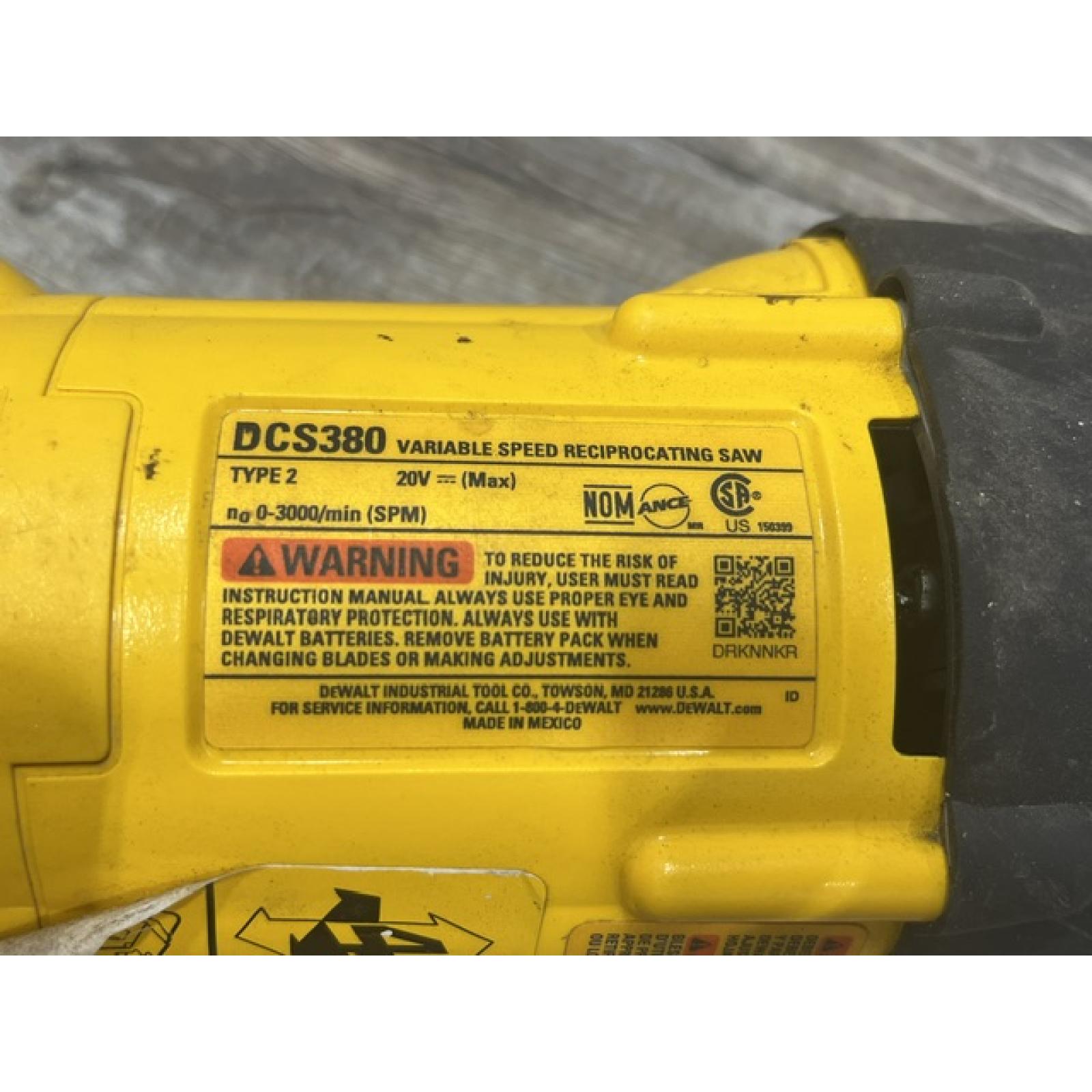 AS-IS DEWALT 20V MAX Cordless Reciprocating Saw (Tool Only)