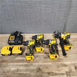 HOUSTON LOCATION - AS-IS DEWALT 4 TOOL COMBO KIT W/ (2) BATTERY & CHARGER