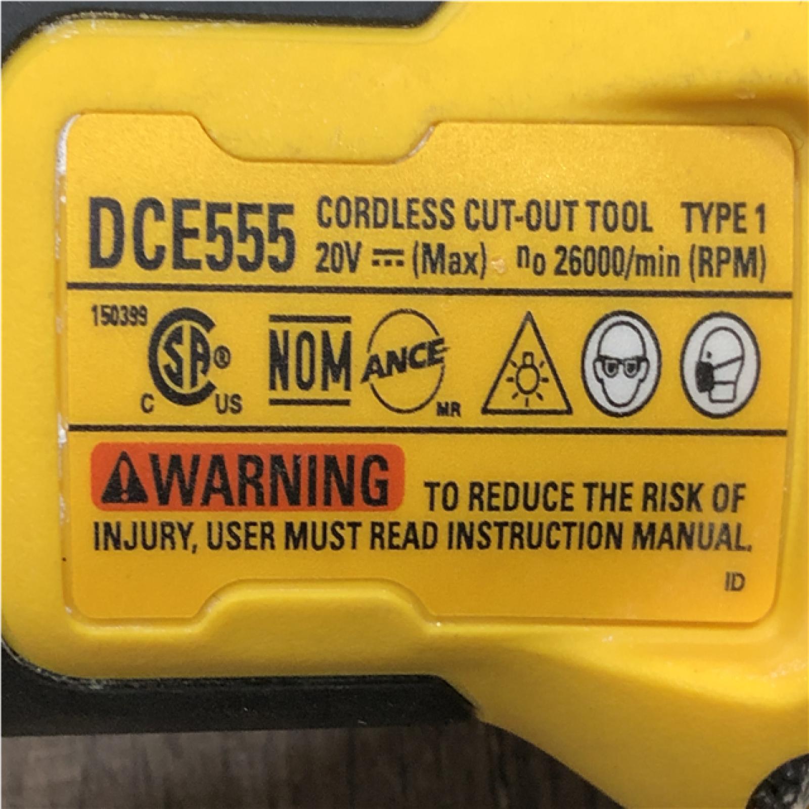 AS-IS DEWALT XR 20V Lithium-Ion Cordless Rotary Drywall Cut-Out Tool (Tool Only)