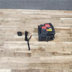 HOUSTON LOCATION - AS - IS Milwaukee 100 ft. REDLITHIUM Lithium-Ion USB Green Rechargeable Cross Line Laser Level with Charger