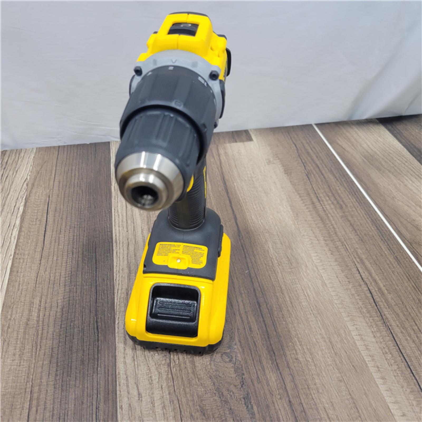 AS-IS DEWALT ATOMIC 20-Volt Lithium-Ion Cordless 1/2 in. Compact Hammer Drill with 3.0Ah Battery, Charger and Bag