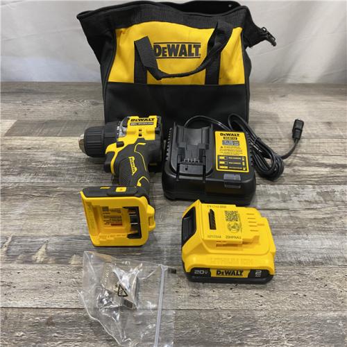 AS-IS DEWALT Atomic 20V Lithium-Ion Cordless Compact 1/2 in. Drill/Driver Kit