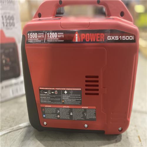 LIKE NEW! - A-iPower 1500-Watt Recoil Start Gasoline Powered Ultra-Light Inverter Generator with 60cc OHV Engine and CO Sensor Shutdown