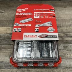 NEW - Milwaukee 3/8 in. Drive Metric Ratchet and Socket Mechanics Tool Set with PACKOUT Case (32-Piece)