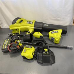 AS-IS - 40V HP Brushless 650 CFM 160 MPH Cordless Leaf Blower and Carbon Fiber String Trimmer with 4Ah Battery and Charger