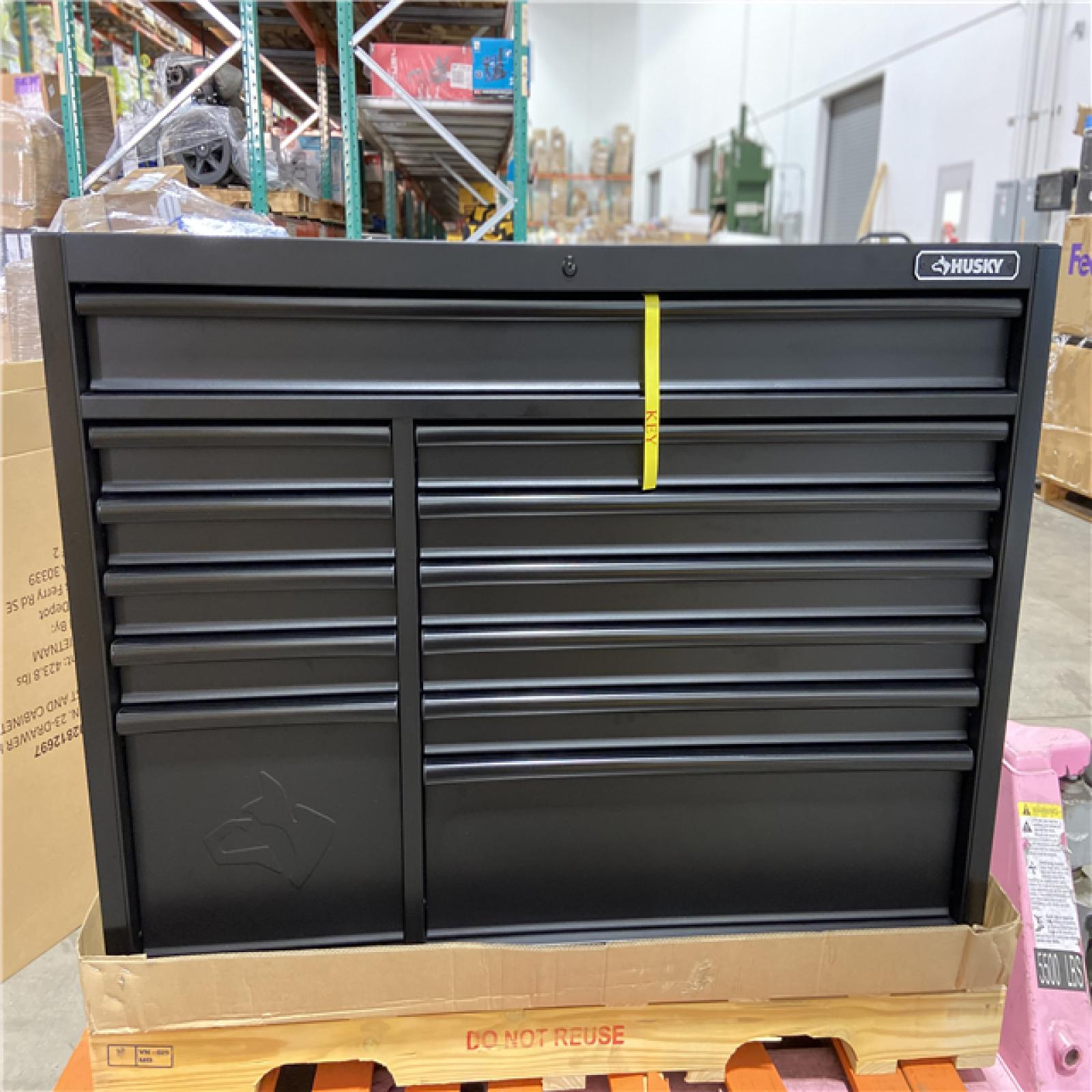 DALLAS LOCATION - Husky 56 in. W x 22 in. D Heavy Duty 23-Drawer Combination Rolling Tool Chest