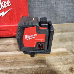 HOUSTON LOCATION - AS-IS Milwaukee 100 ft. REDLITHIUM Lithium-Ion USB Green Rechargeable Cross Line Laser Level Kit